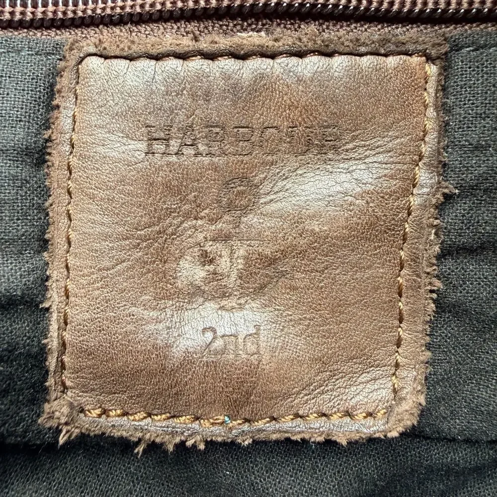 Harbour 2nd Brown Woven Leather Tote Shoulder Bag Anchor Charm